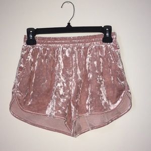 H&M velvet shorts